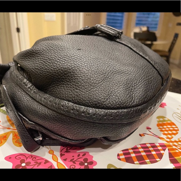 BRIGHTON BLACK SUPPLE PEBBLE GRAIN LEATHER RUSTY SHOULDER BAG BACKPACK main image 9